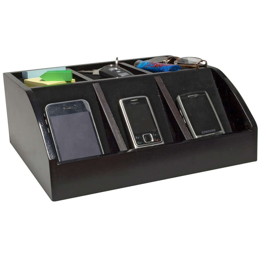 Schreibtisch-Organizer Smartphone Ladestation