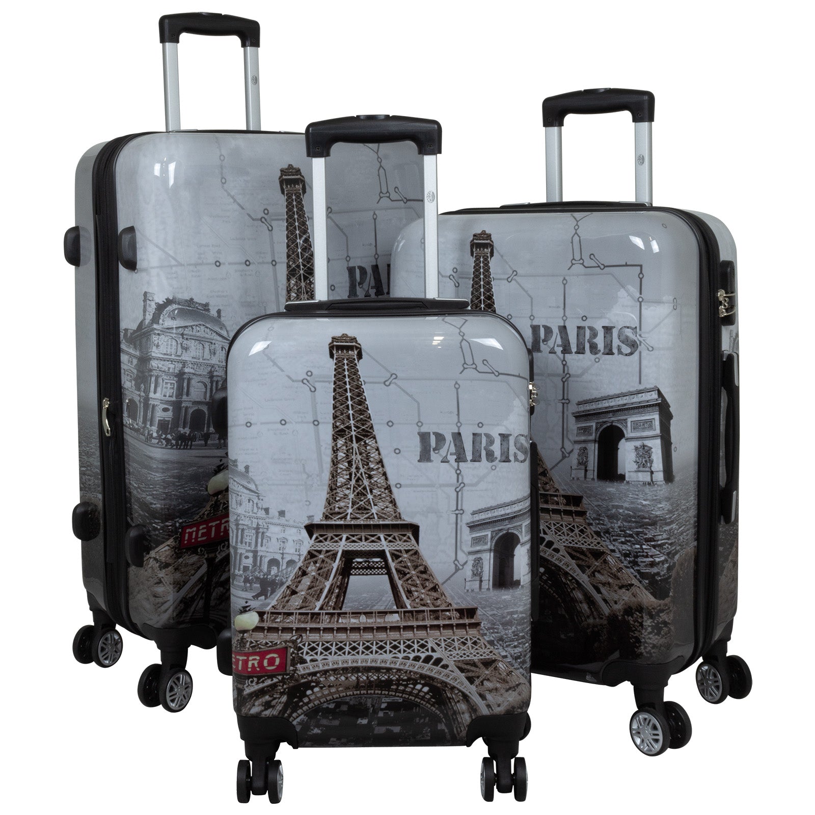 Design-Reisekoffer Motiv Paris Eiffelturm Hartschale ABS/Polycarbonat – Trendyshop365