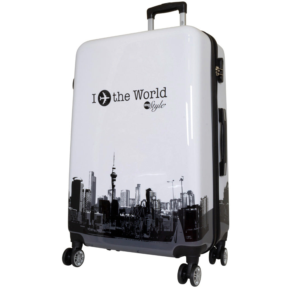 Motivkoffer und Kofferset 3tlg Fly weiß