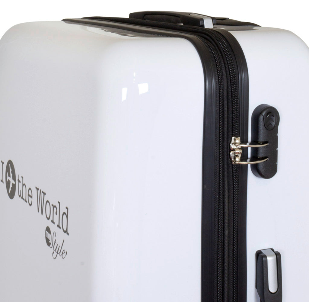 Motivkoffer und Kofferset 3tlg Fly weiß