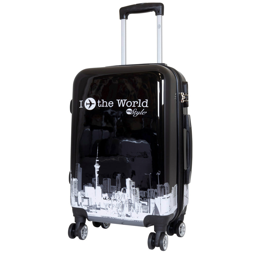 Motivkoffer und Kofferset 3tlg Fly schwarz