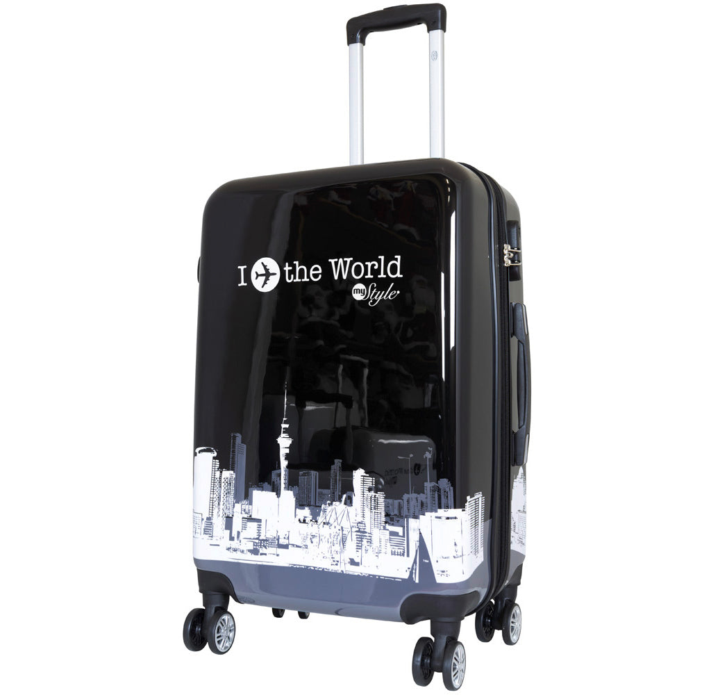 Motivkoffer und Kofferset 3tlg Fly schwarz