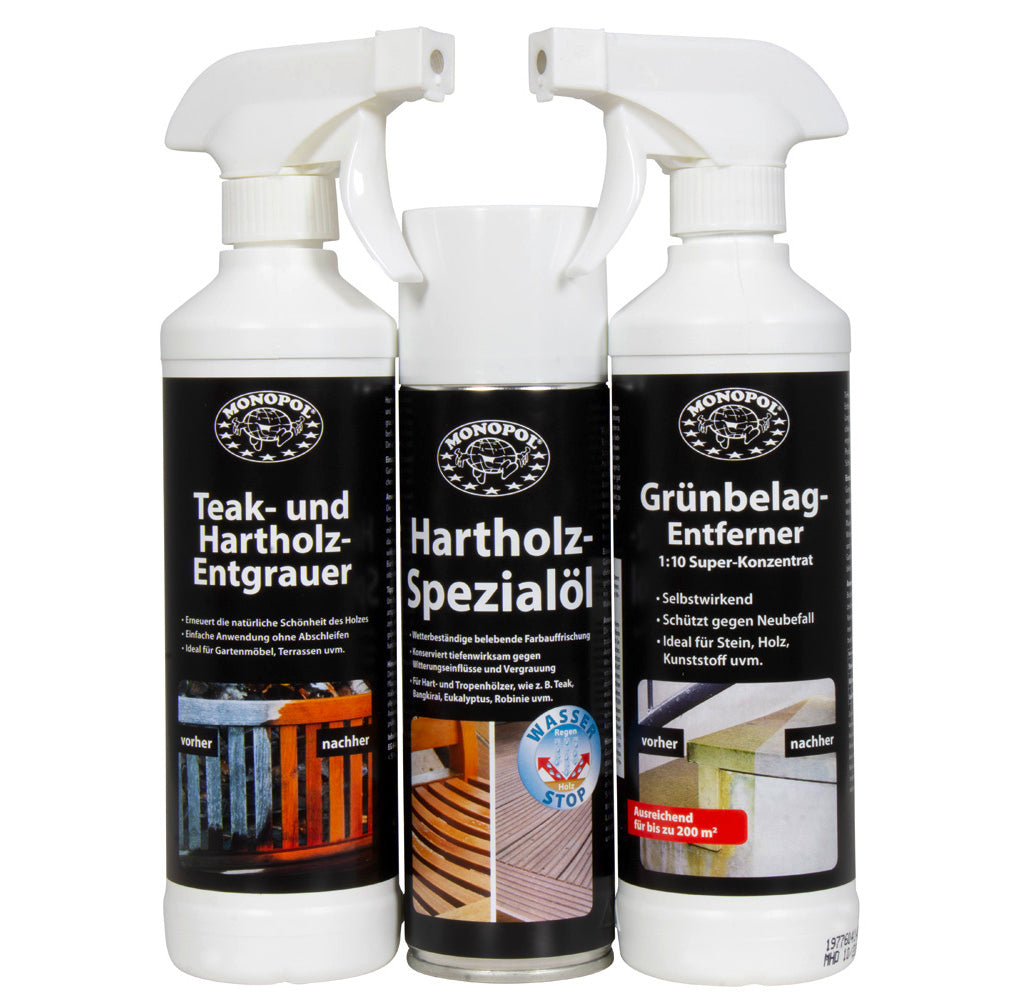 Hotrega Gartenmöbel Reiniger- und Pflegeset 3tlg