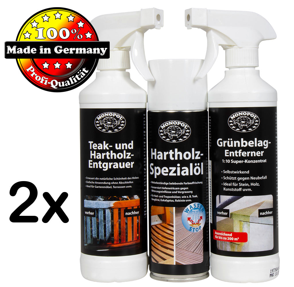 Hotrega Gartenmöbel Reiniger- und Pflegeset 3tlg