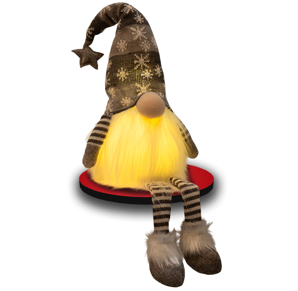 Wichtel 30cm Kantenhocker mit LED, Pärchen, 2 Stück