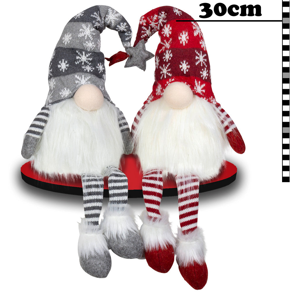 Wichtel 30cm Kantenhocker mit LED, Pärchen, 2 Stück