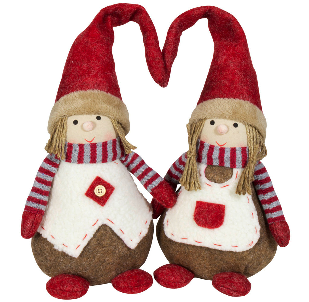 Wichtel 30cm sitzend, Pärchen, 2 Stück