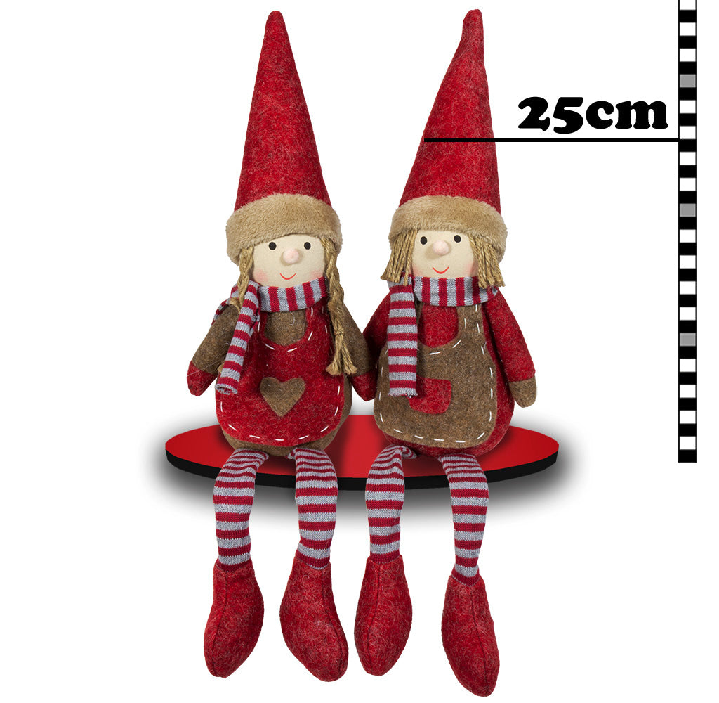 Wichtel 25cm Kantenhocker, Pärchen, 2 Stück