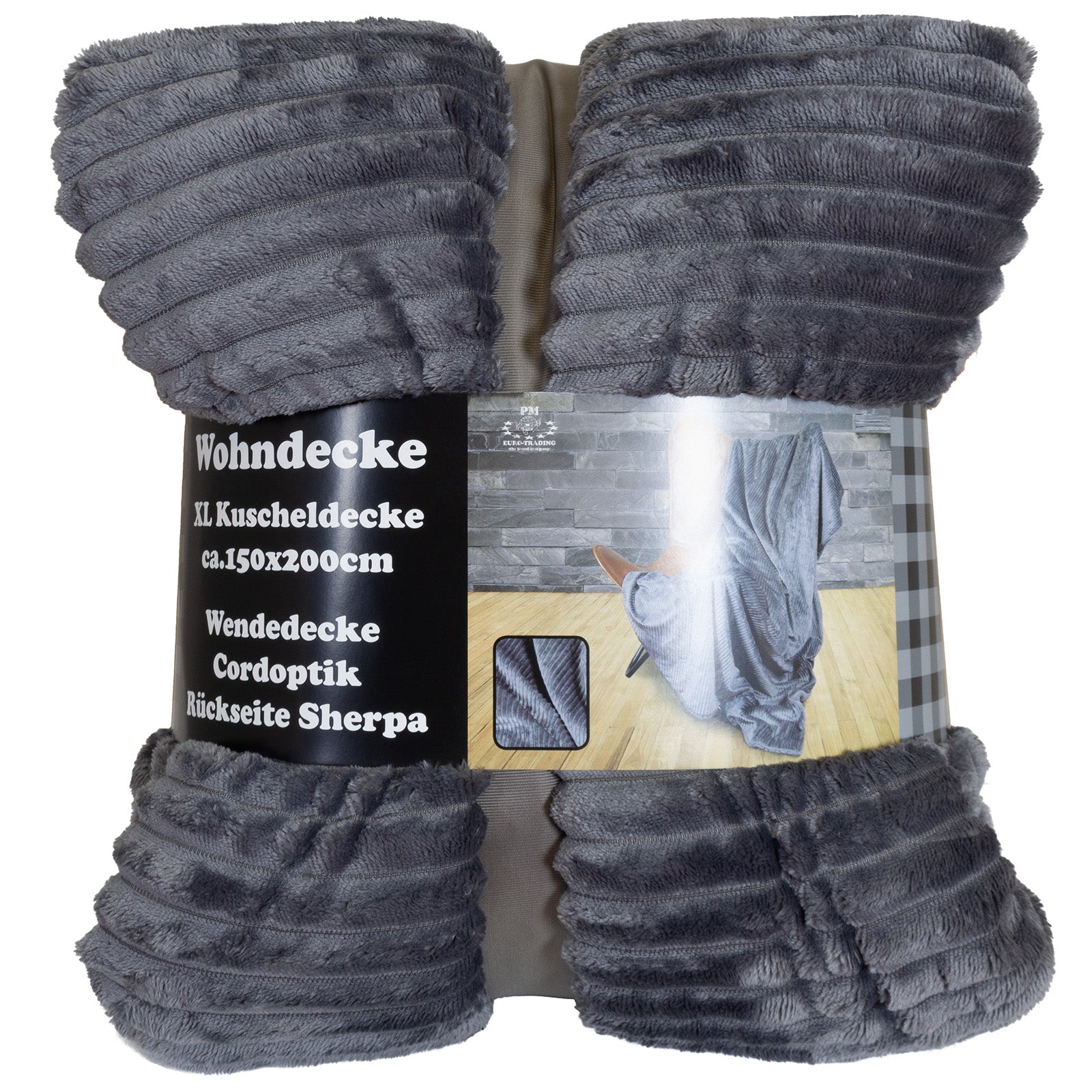 Kuscheldecke Cord-Optik 200x150cm