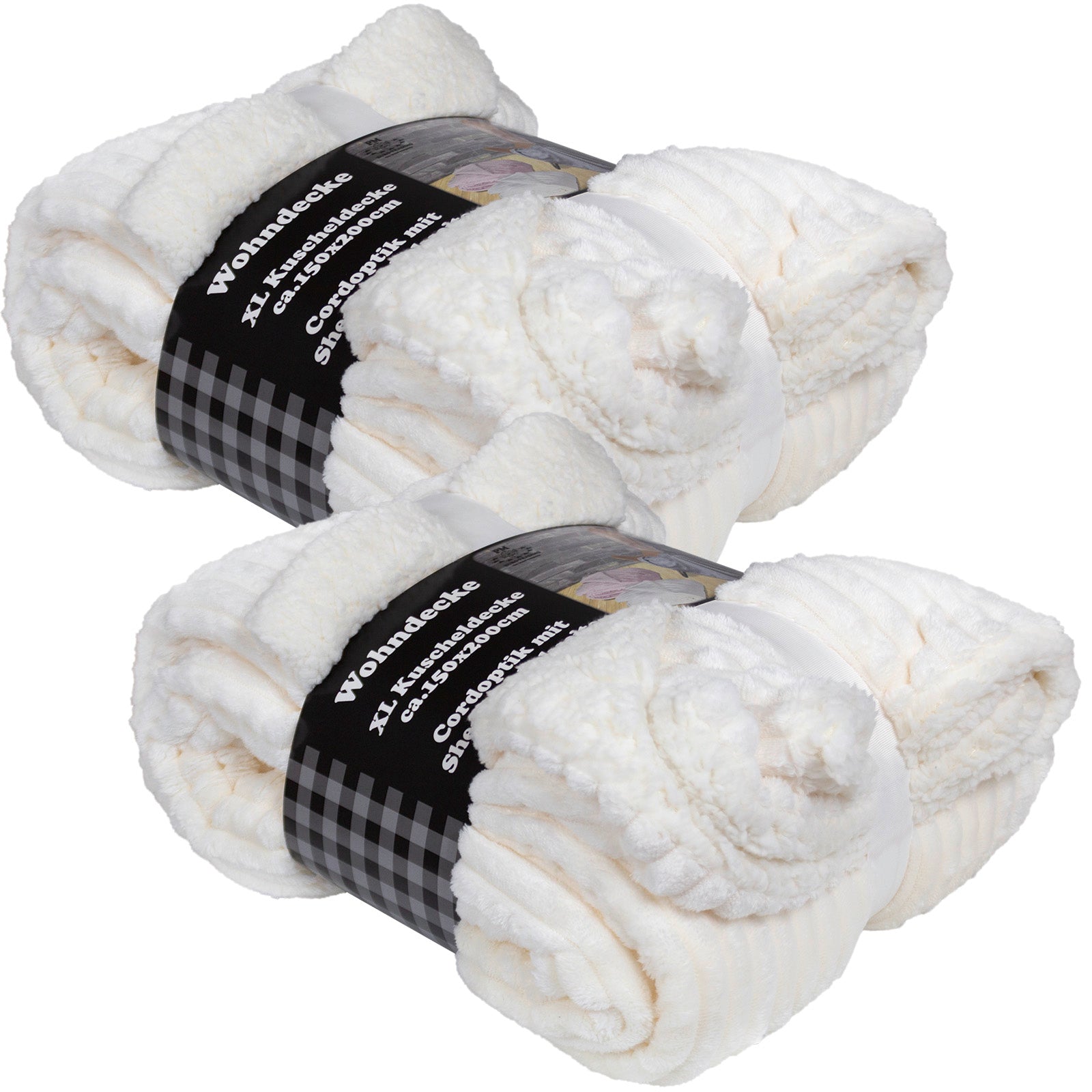 Kuscheldecke Cord-Optik 200x150cm