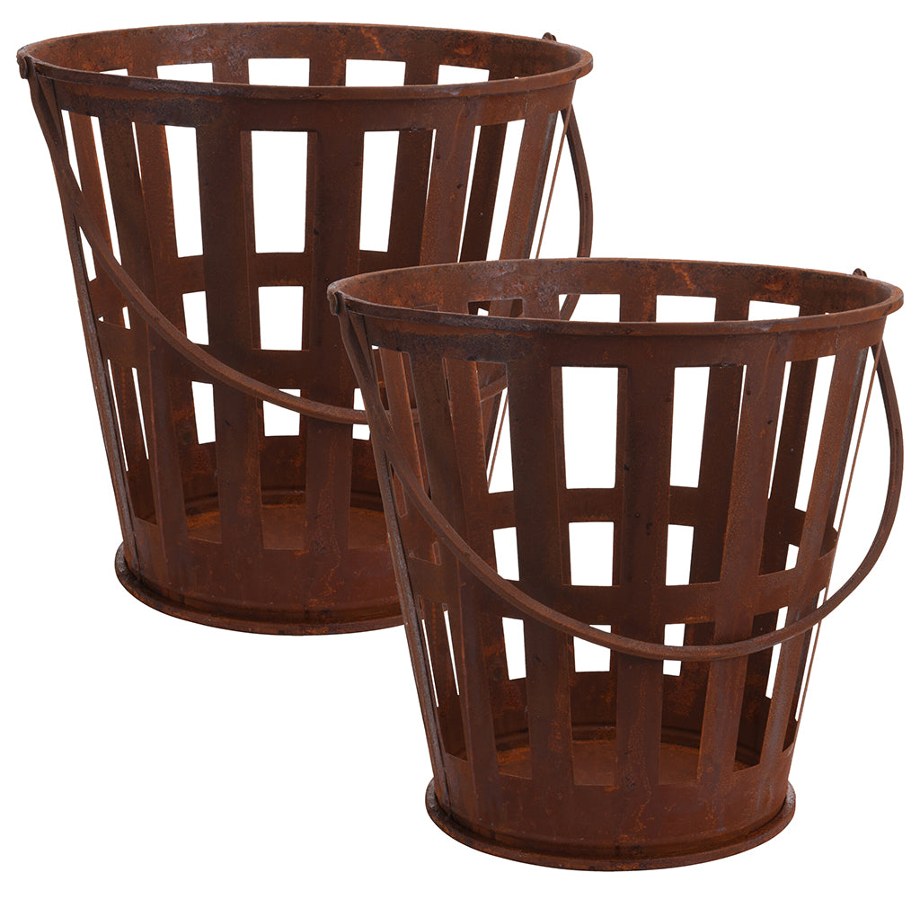 Kaminholzkorb Rost 39cm