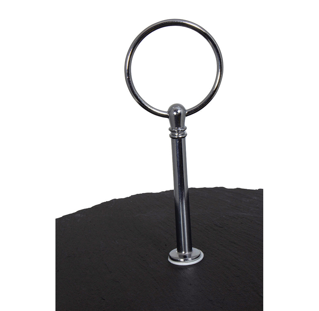 Etagere 3 Stöckig Schiefer schwarz