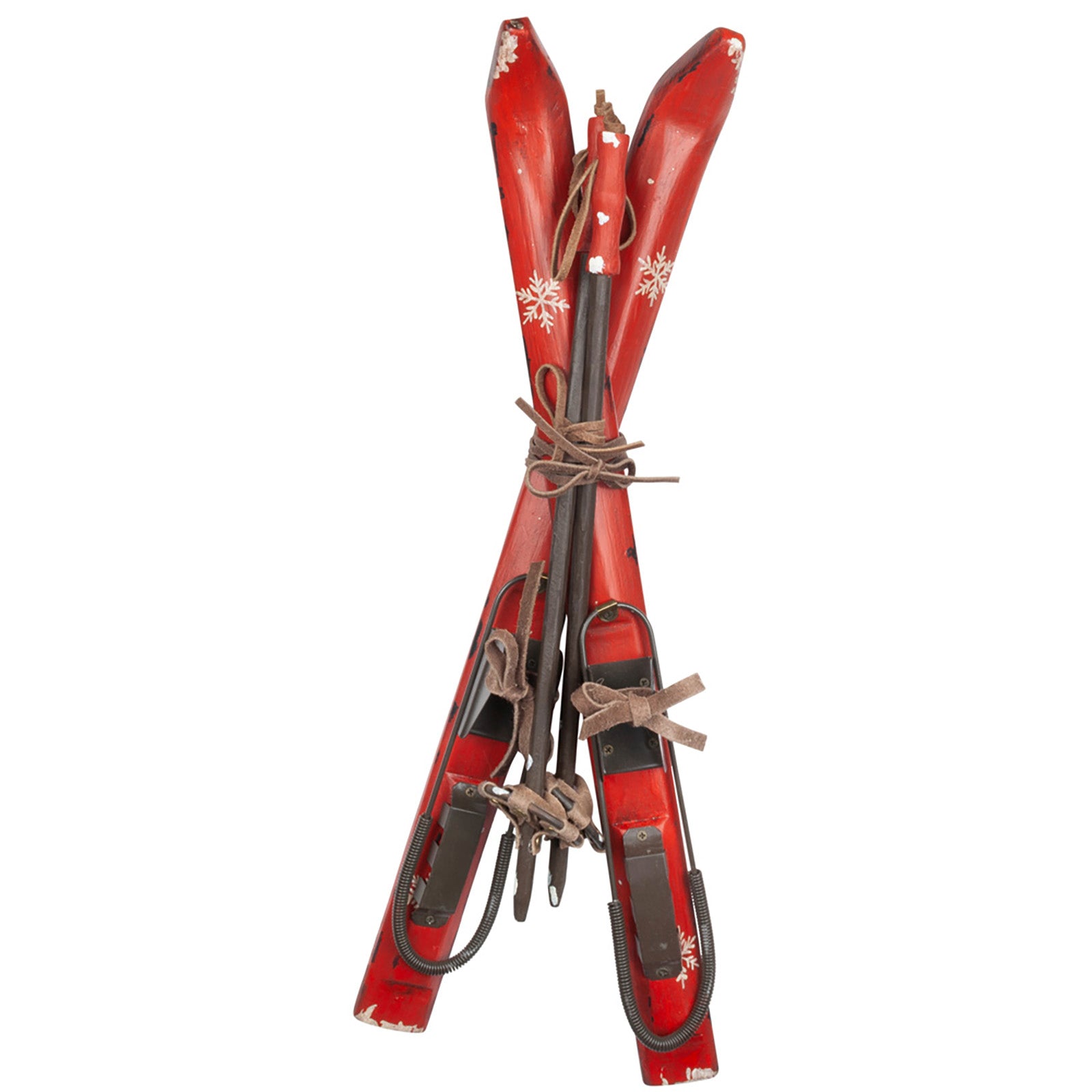 Deko Ski und Stöcke 51cm rot