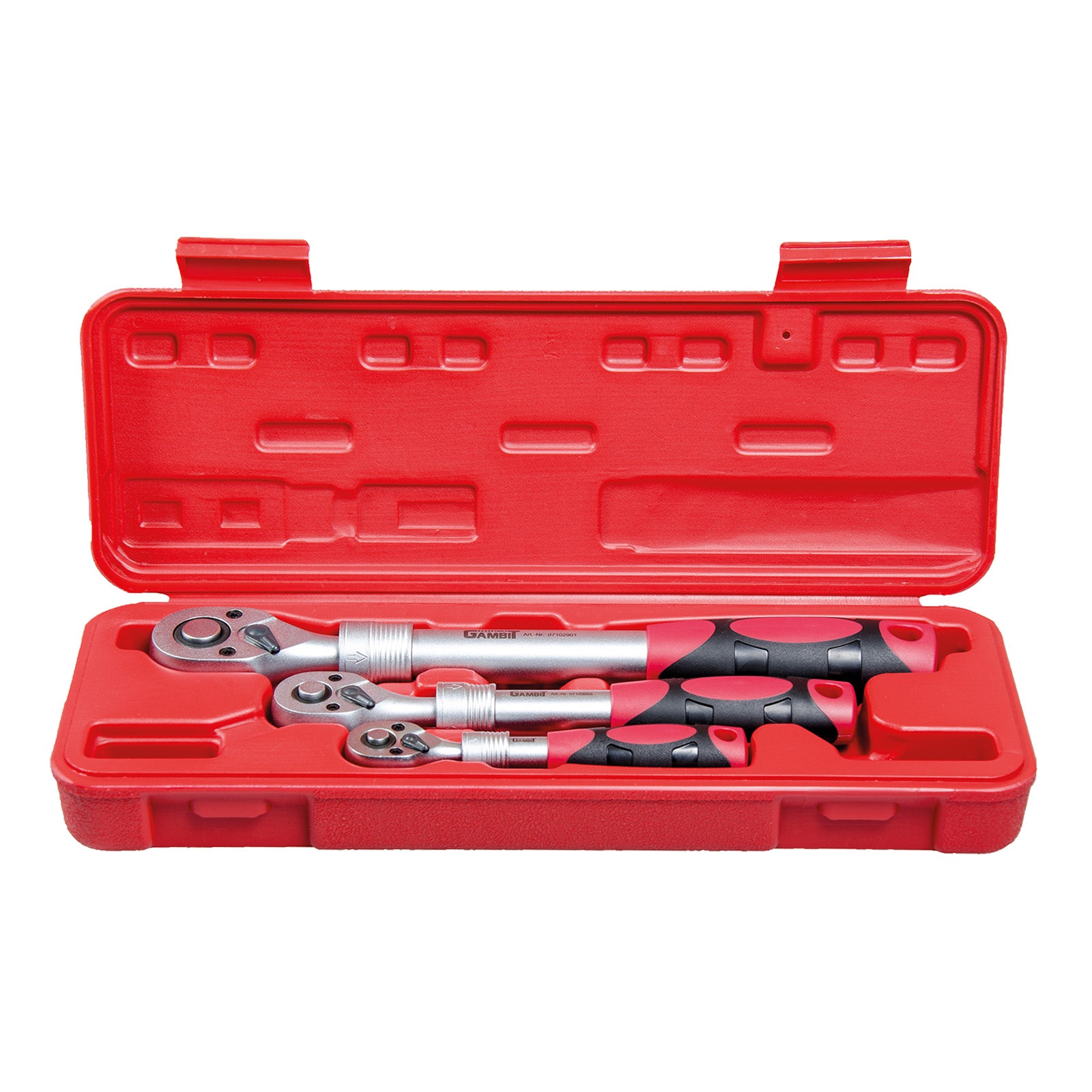 Kraft‑Verlängerungsratschen‑Satz, 3‑tlg. (1/4", 3/8", 1/2") GAMBIT TOOLS