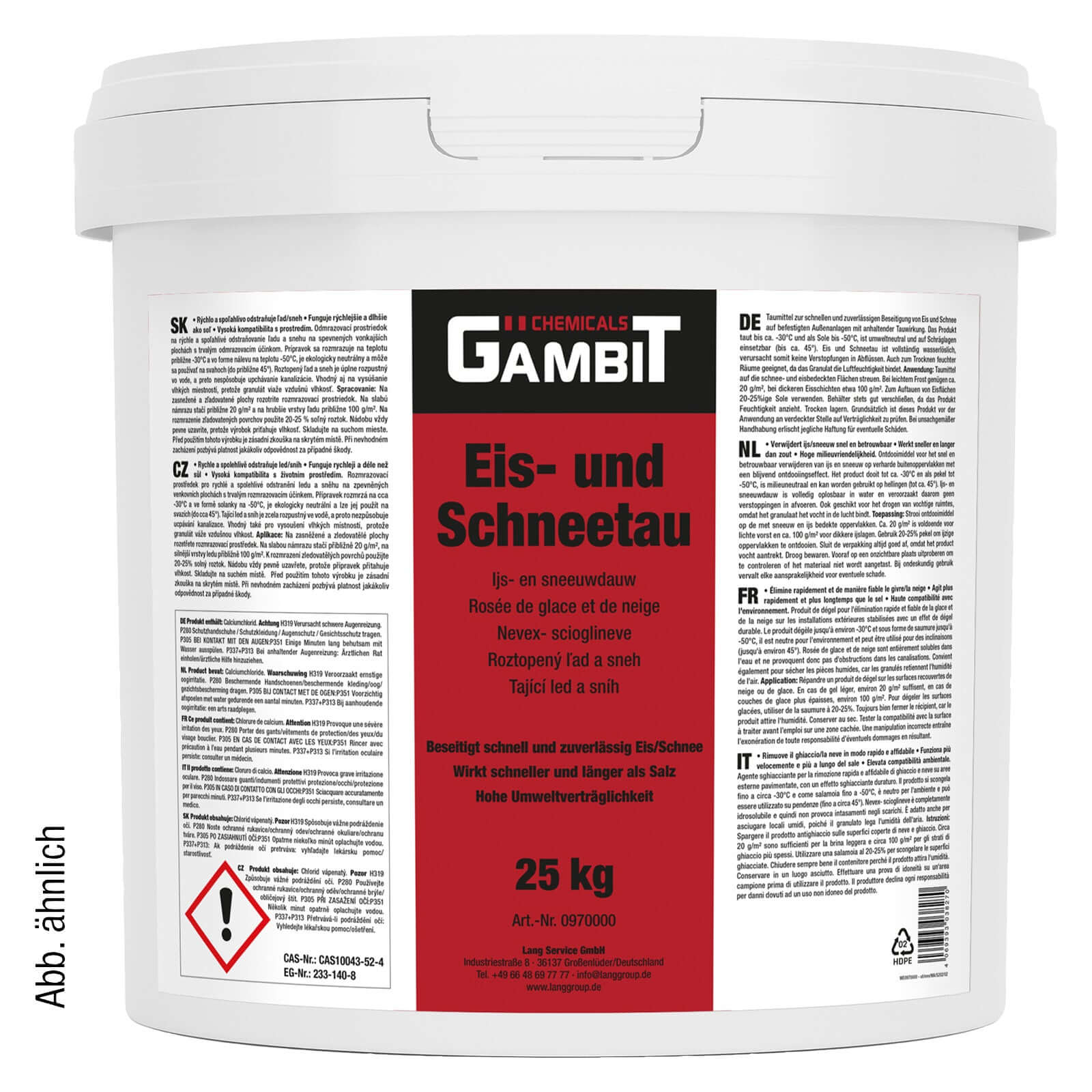 Eis- und Schneetau 25 kg Eimer GAMBIT TOOLS