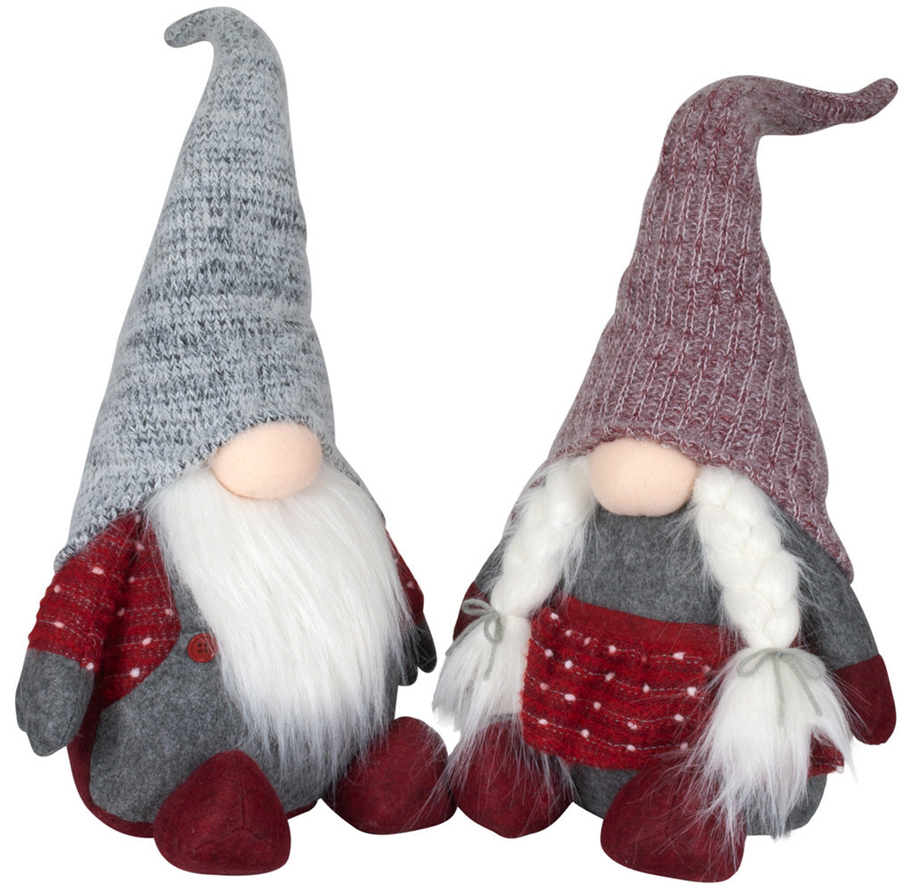 Wichtel 40cm sitzend, Pärchen, 2 Stück