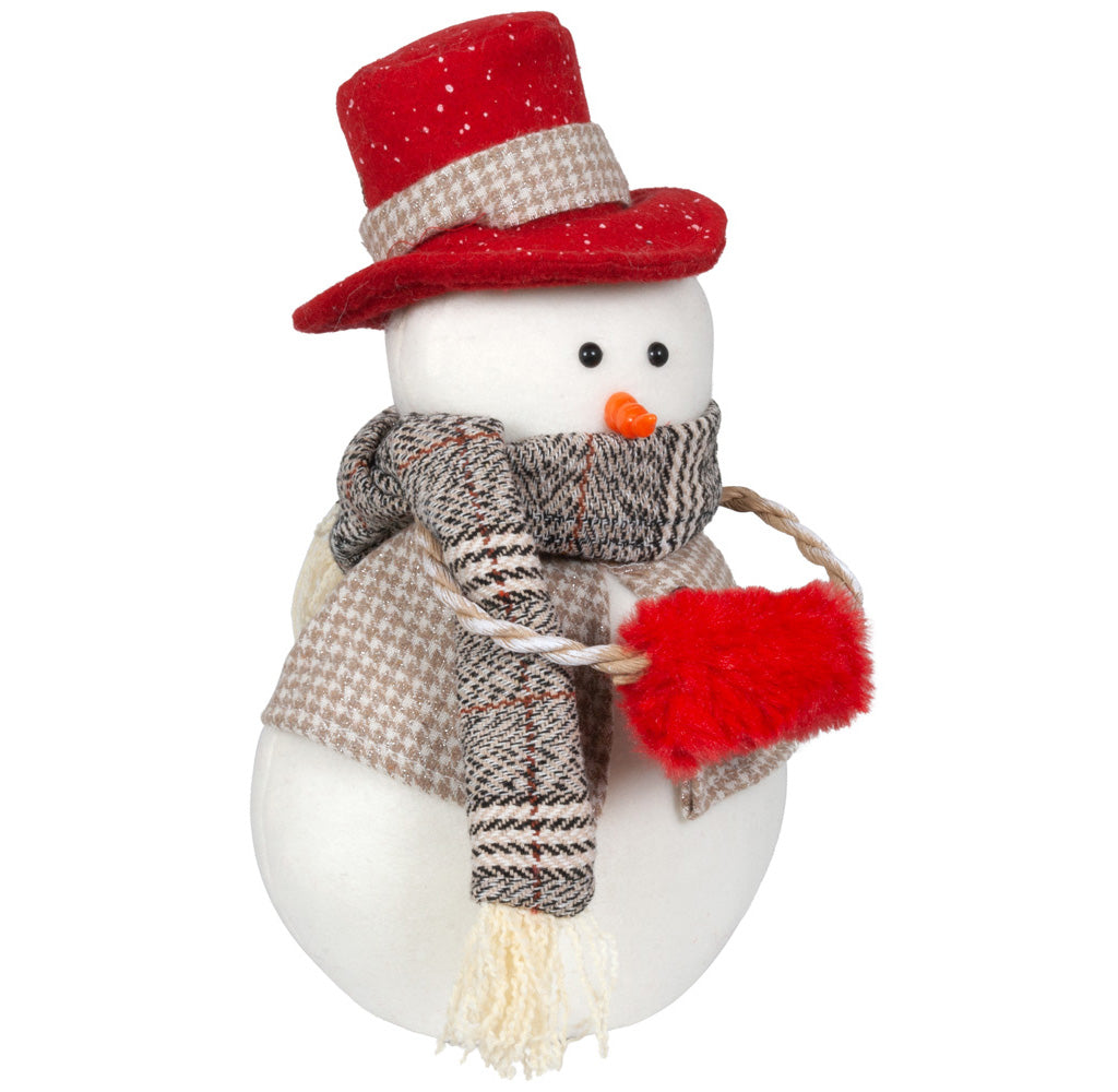 Schneemann 25cm sitzend, Pärchen, 2 Stück