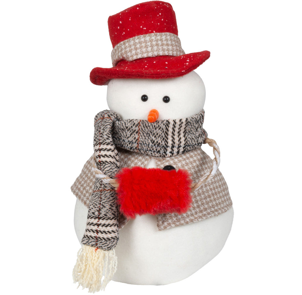 Schneemann 25cm sitzend, Pärchen, 2 Stück