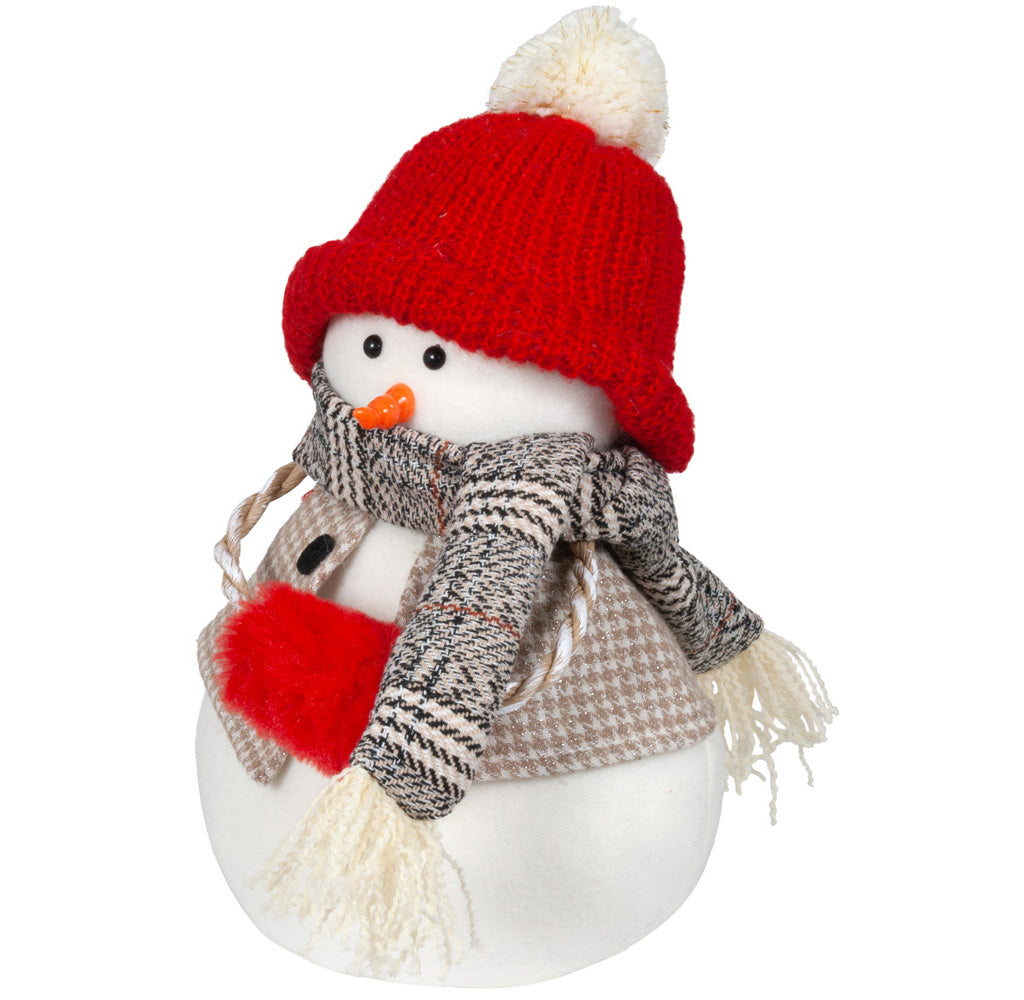 Schneemann 25cm sitzend, Pärchen, 2 Stück