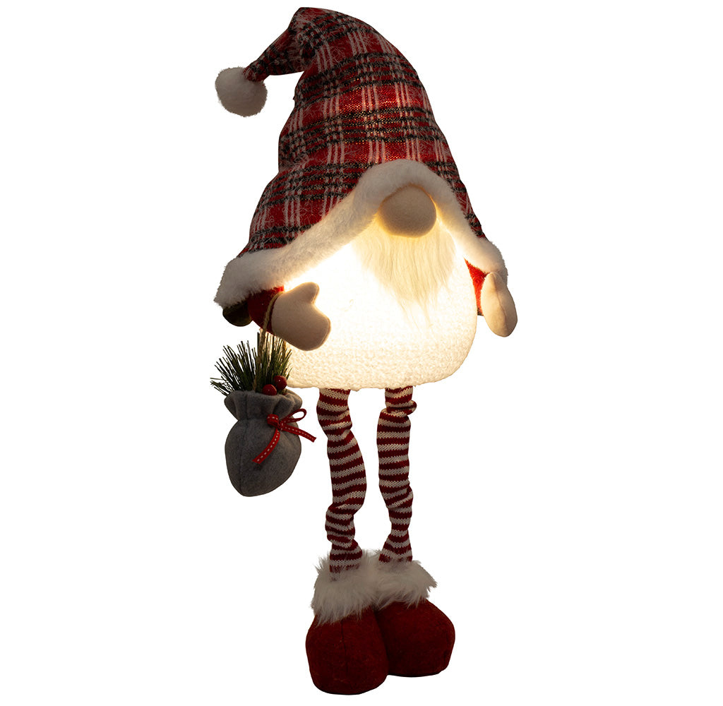 Wichtel mit LED 50cm (69cm) stehend, 2 Stück