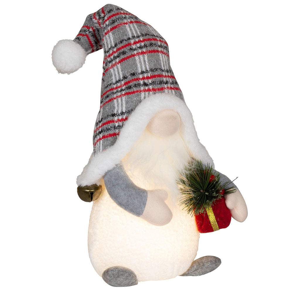 Wichtel mit LED 34cm (48cm) sitzend, 2 Stück