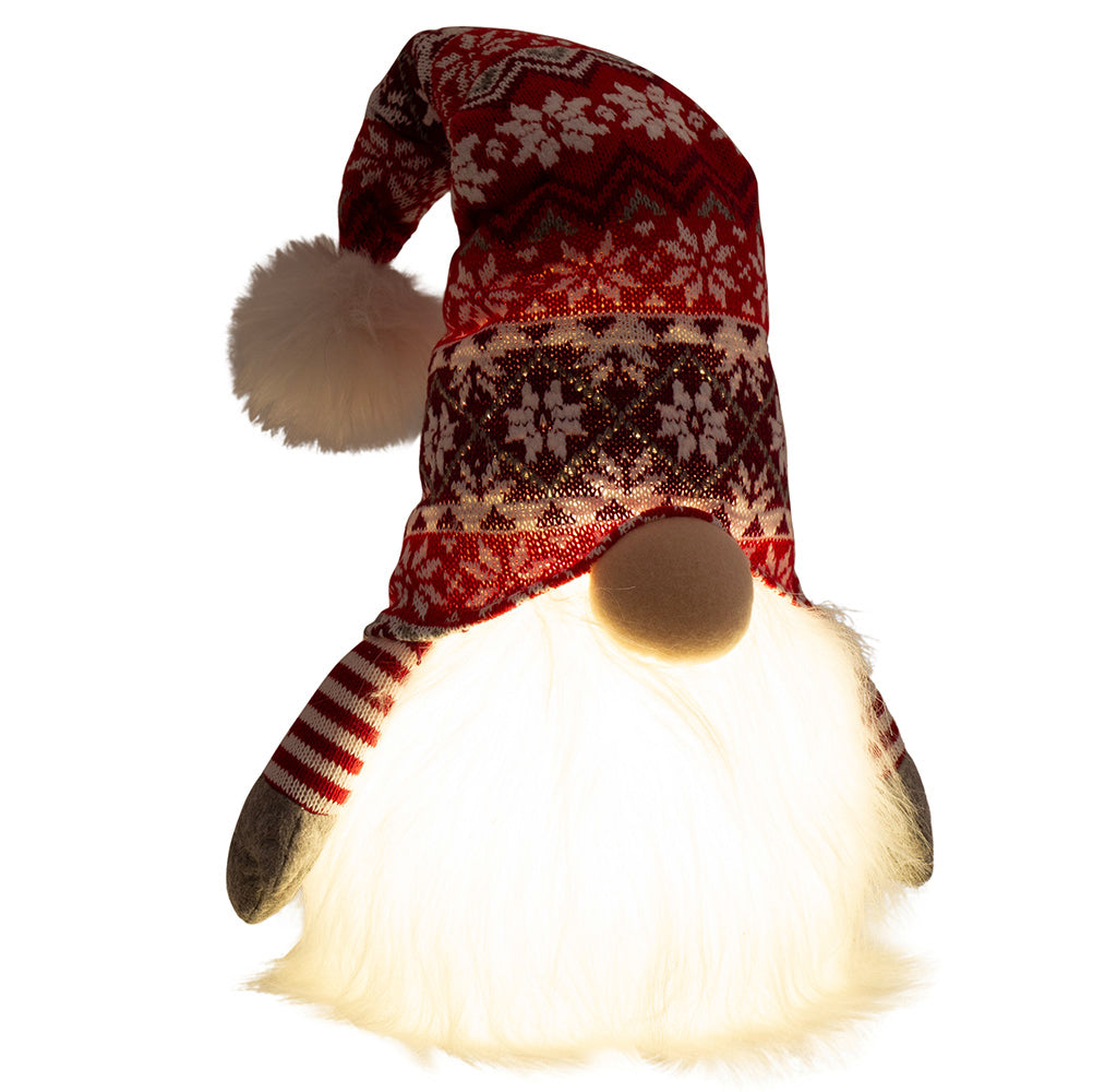 Wichtel mit LED 35cm (60cm) sitzend, 2 Stück