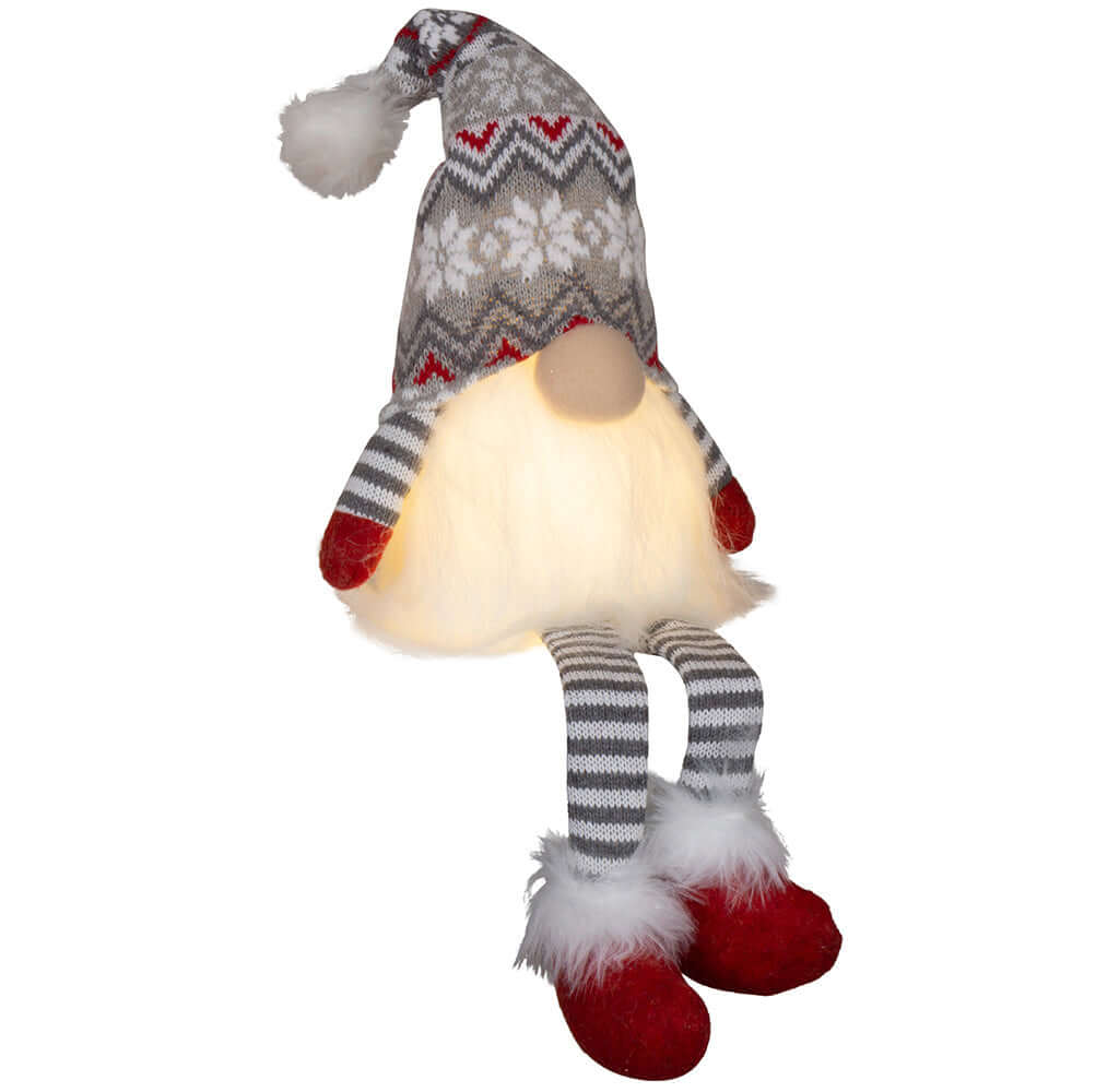 Wichtel mit LED 24cm (57cm) Kantenhocker, 2 Stück