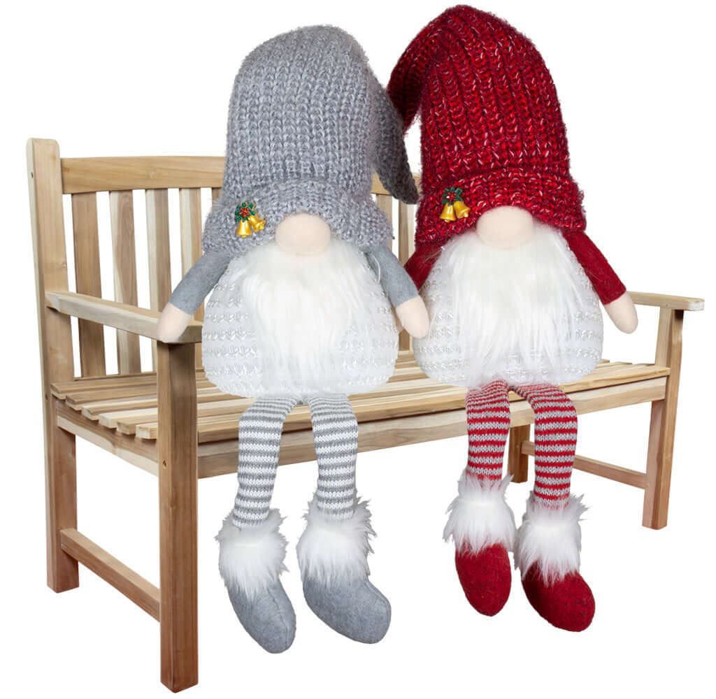 Wichtel mit LED 30cm (70cm) Kantenhocker, 2 Stück