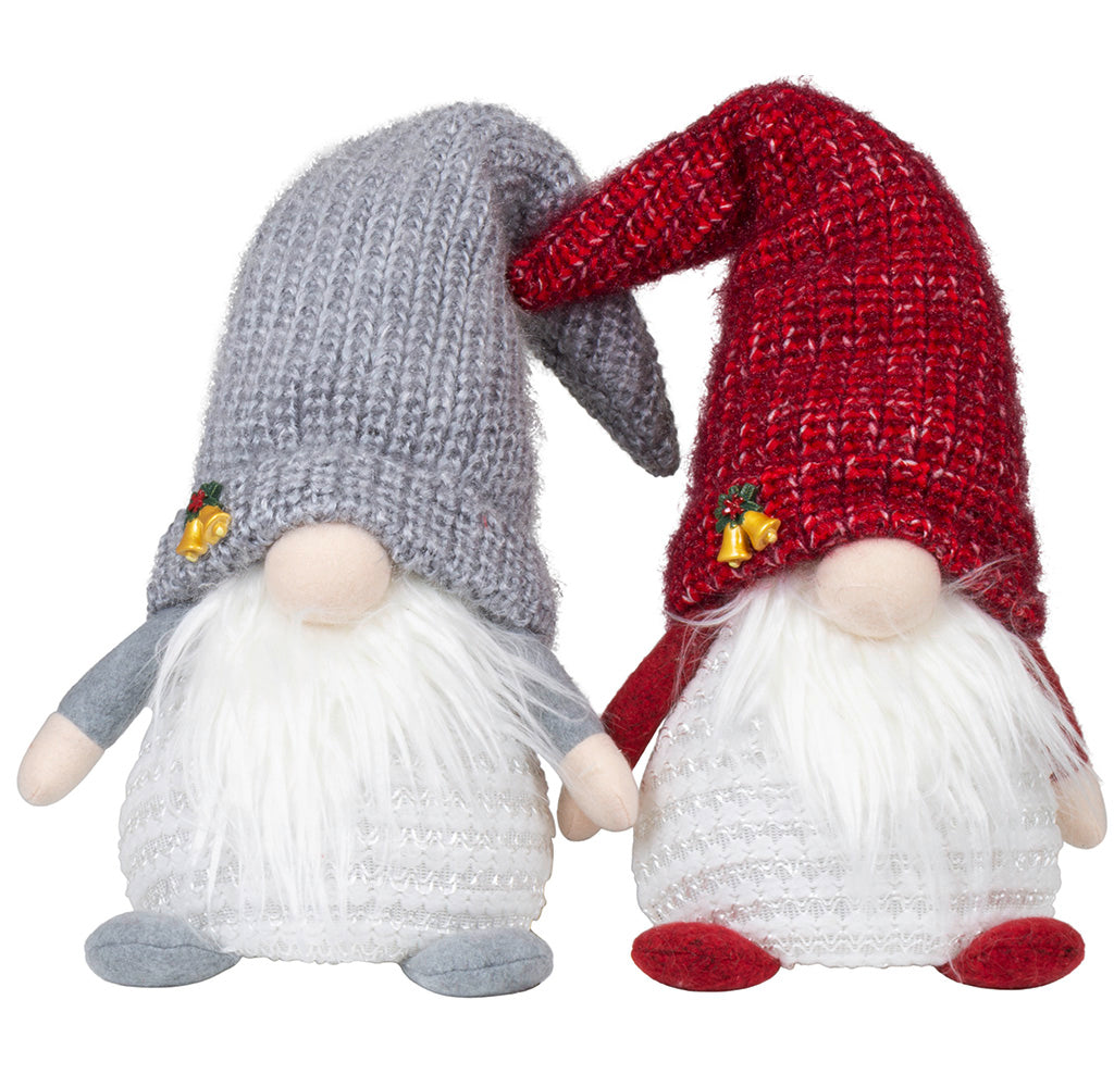 Wichtel mit LED 31cm (45cm) sitzend, 2 Stück