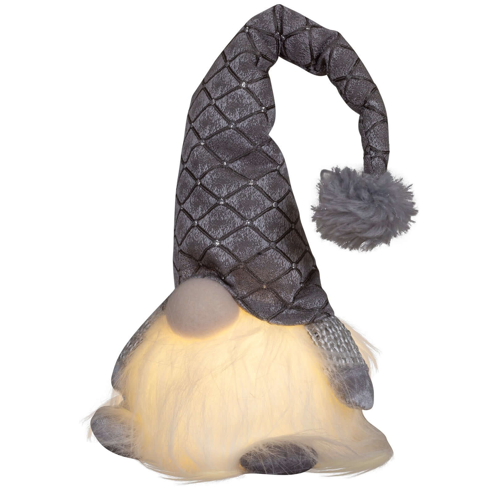 Wichtel mit LED 20cm (40cm) sitzend, 2 Stück