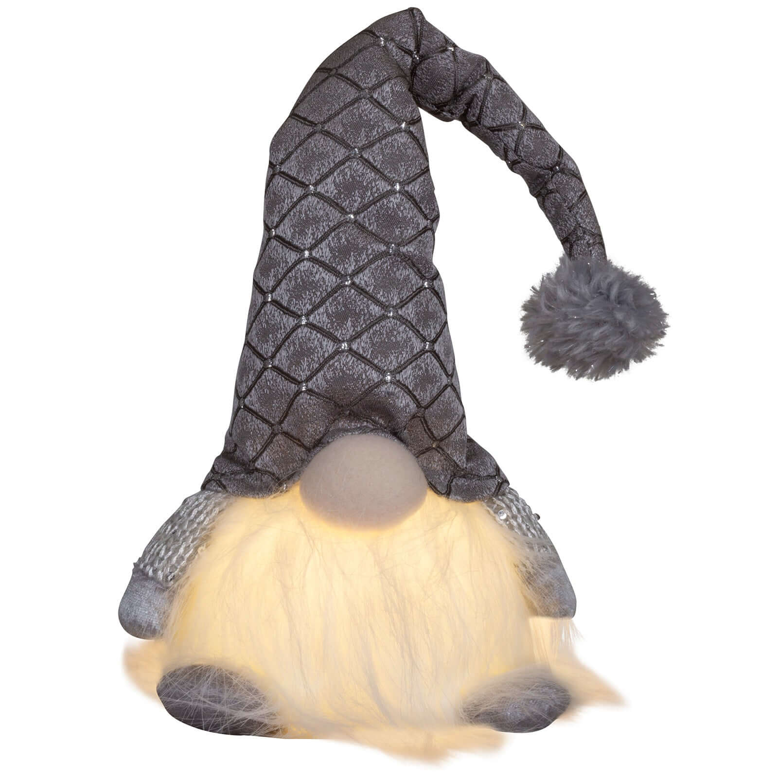 Wichtel mit LED 20cm (40cm) sitzend, 2 Stück