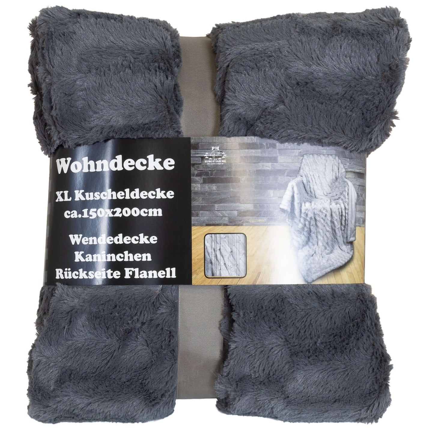 Kuscheldecke Kaninchen-Felloptik 200x150cm extra weich