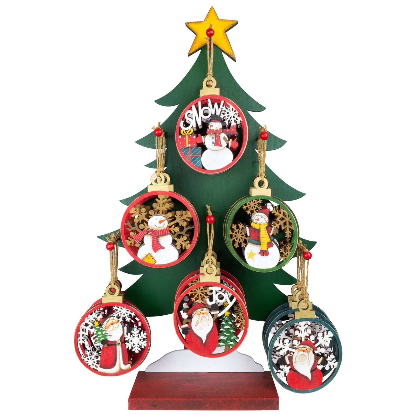 Baumschmuck Holz 13cm im 48er Display