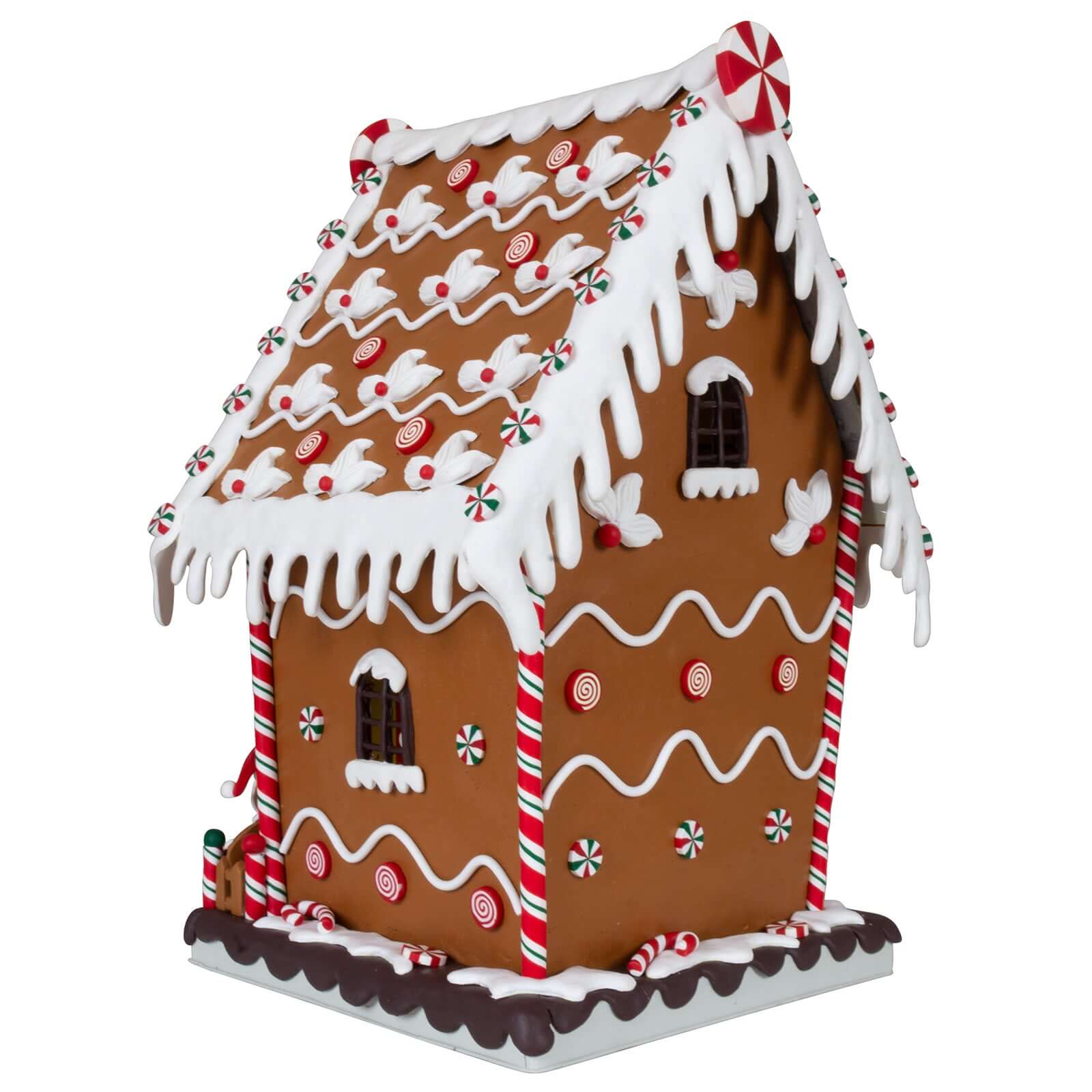 XL LED Lebkuchenhaus 40cm braun