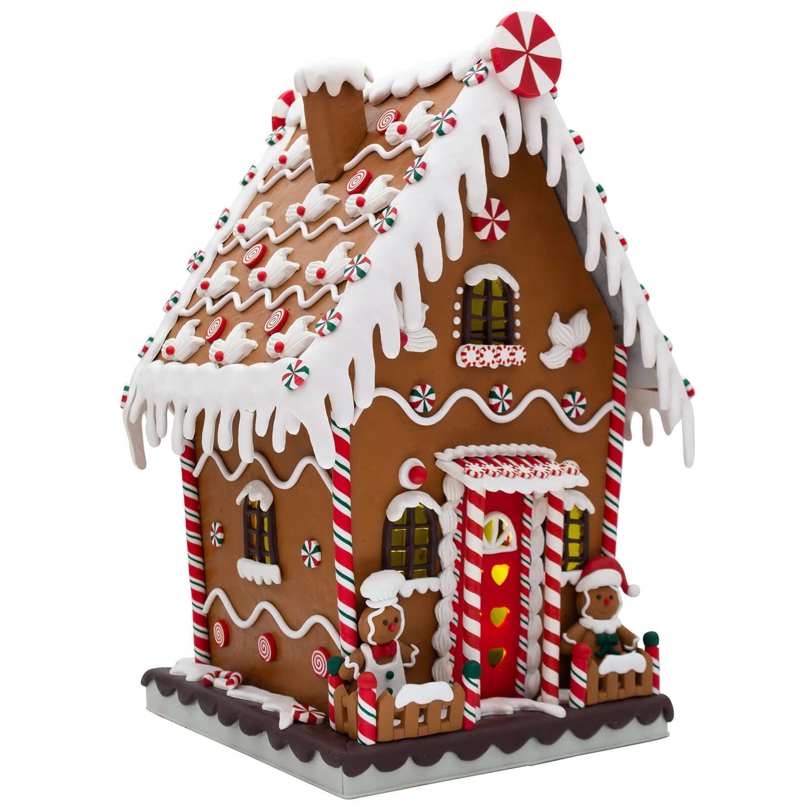 XL LED Lebkuchenhaus 40cm braun