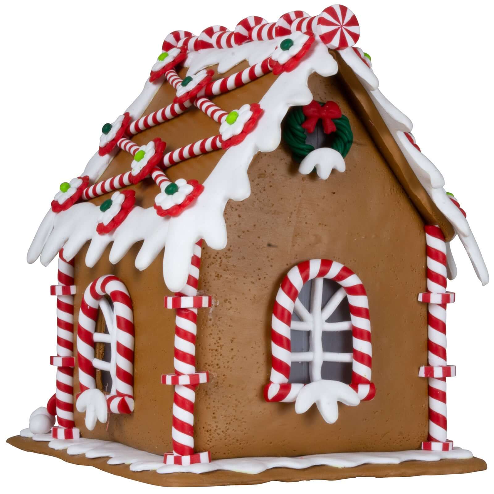 LED Lebkuchenhaus 16cm braun