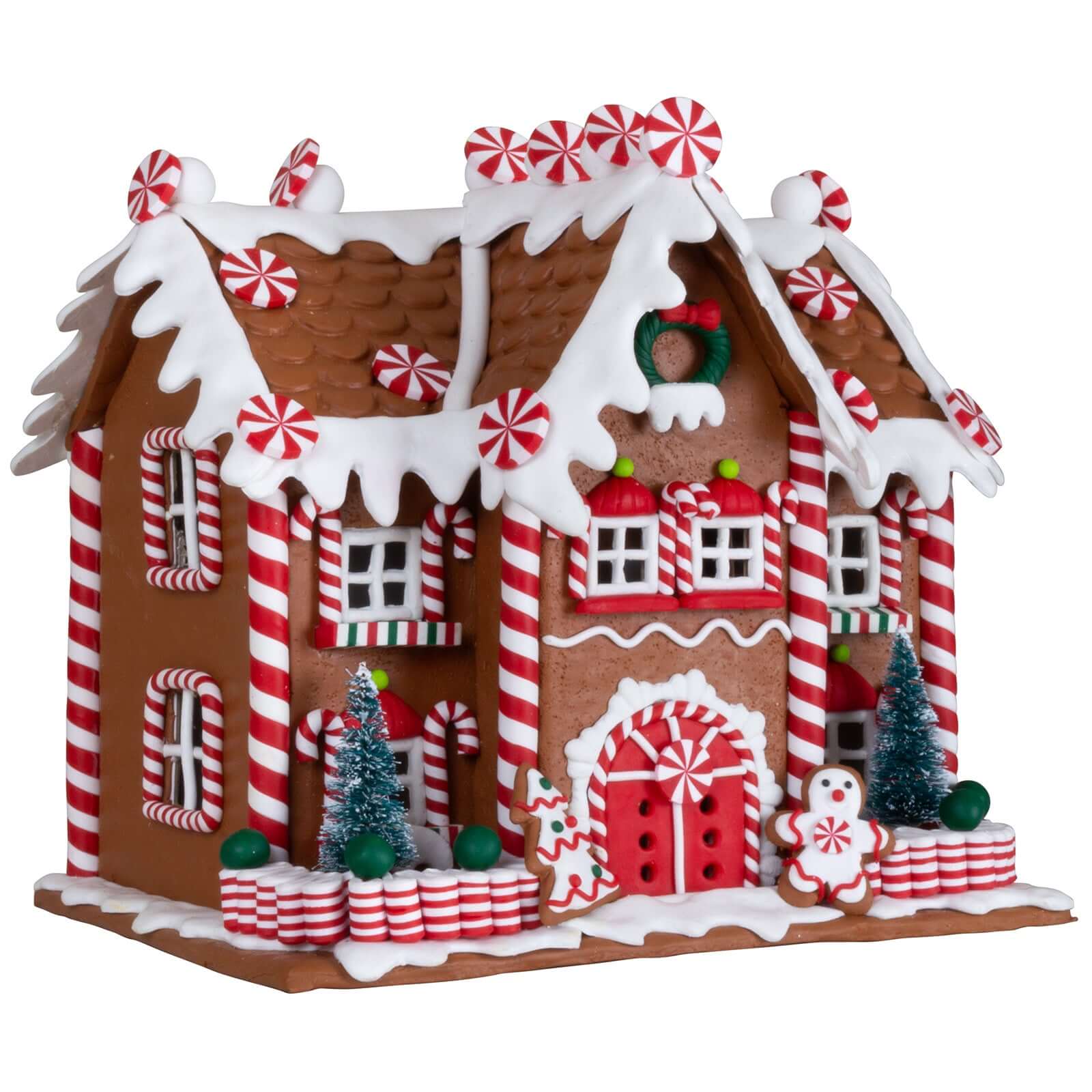 LED Lebkuchenhaus 22cm braun