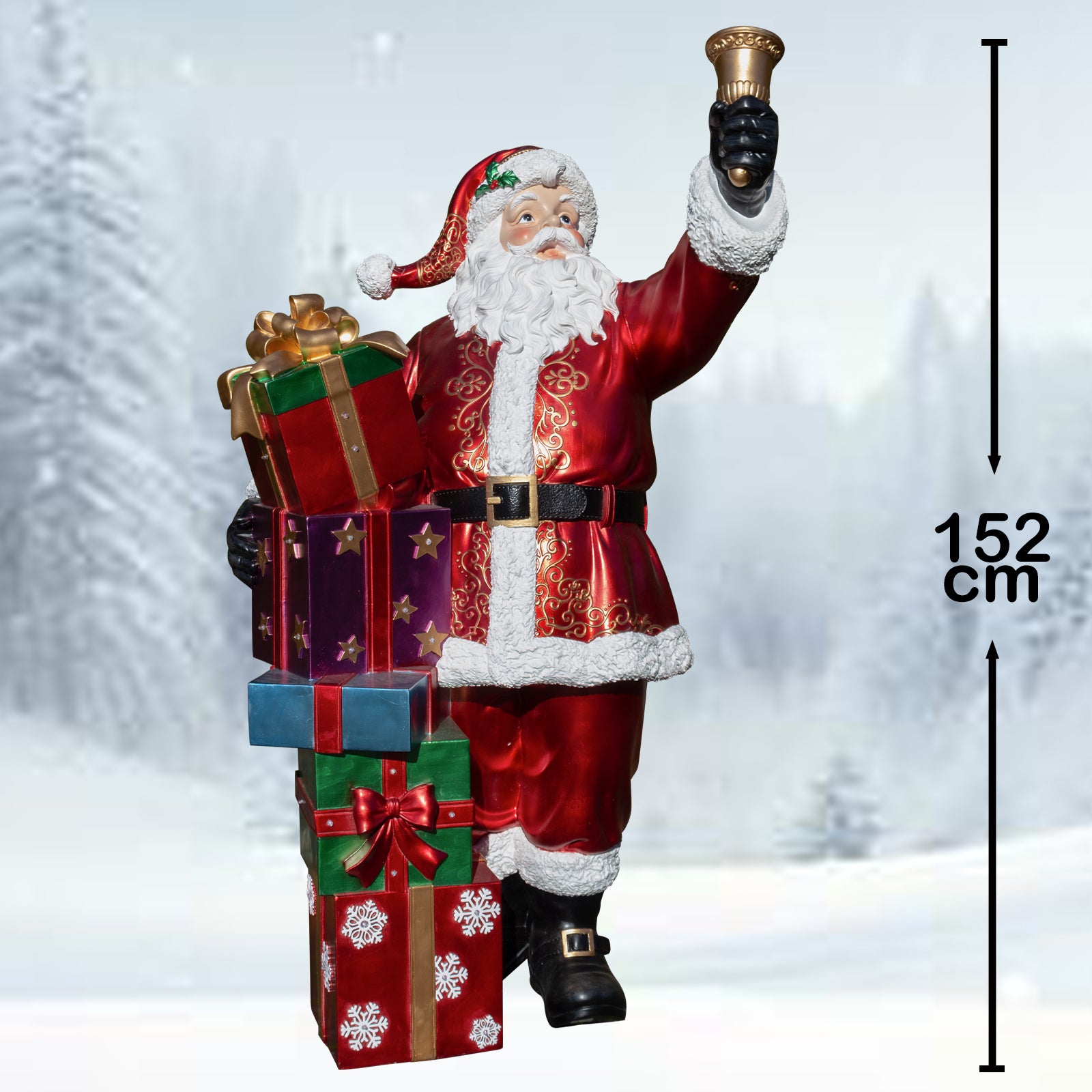Outdoor Santa mit LED-Licht Weihnachtsmann Größe ca.150cm XL