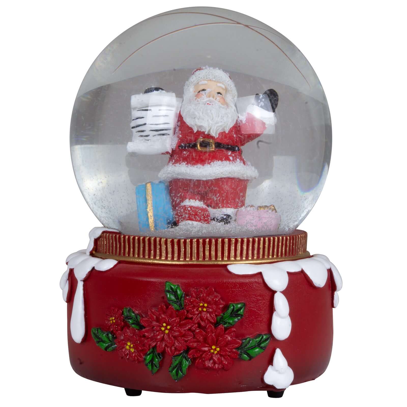 Schneekugeln mit Spieluhr 15cm, 2 Designs im Set