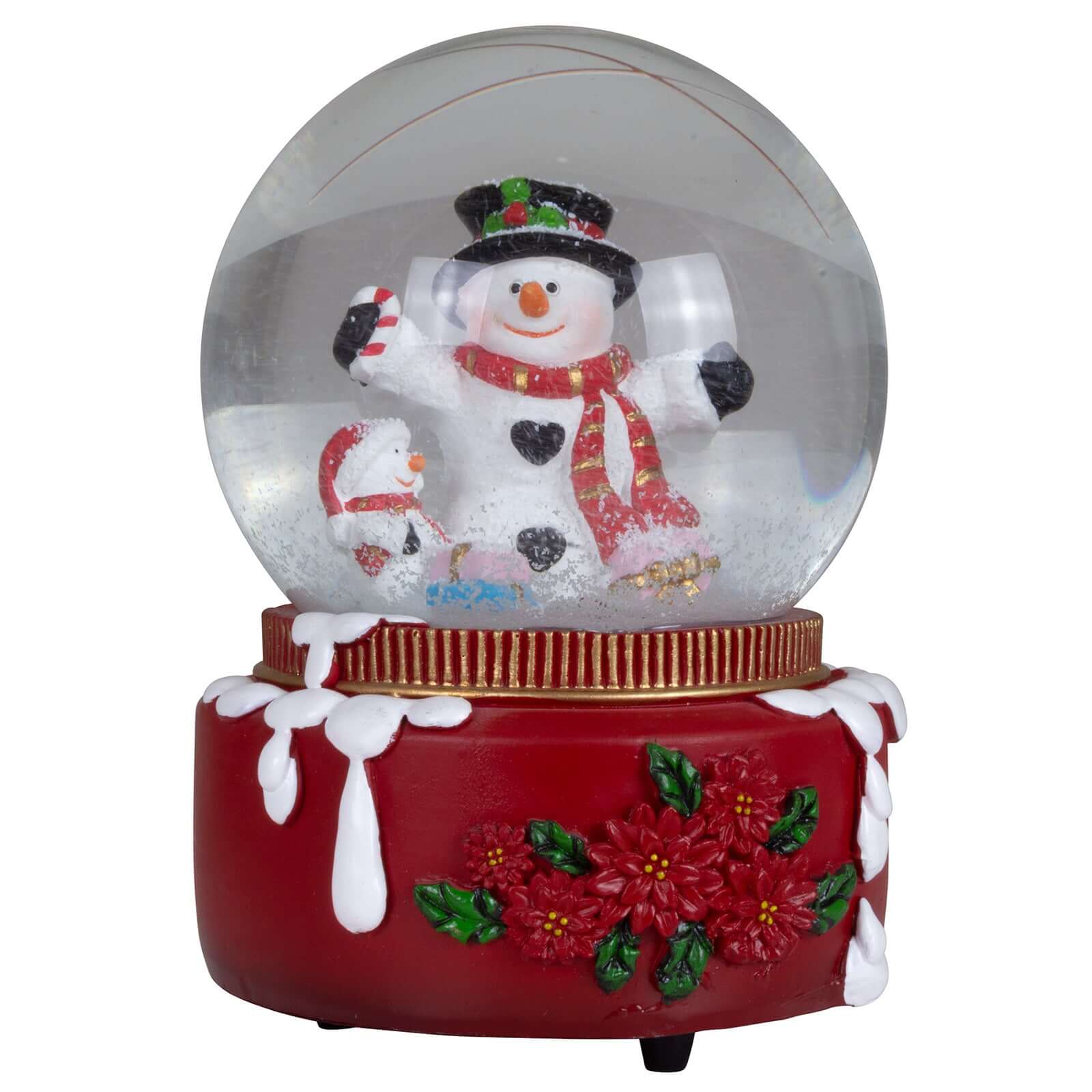 Schneekugeln mit Spieluhr 15cm, 2 Designs im Set