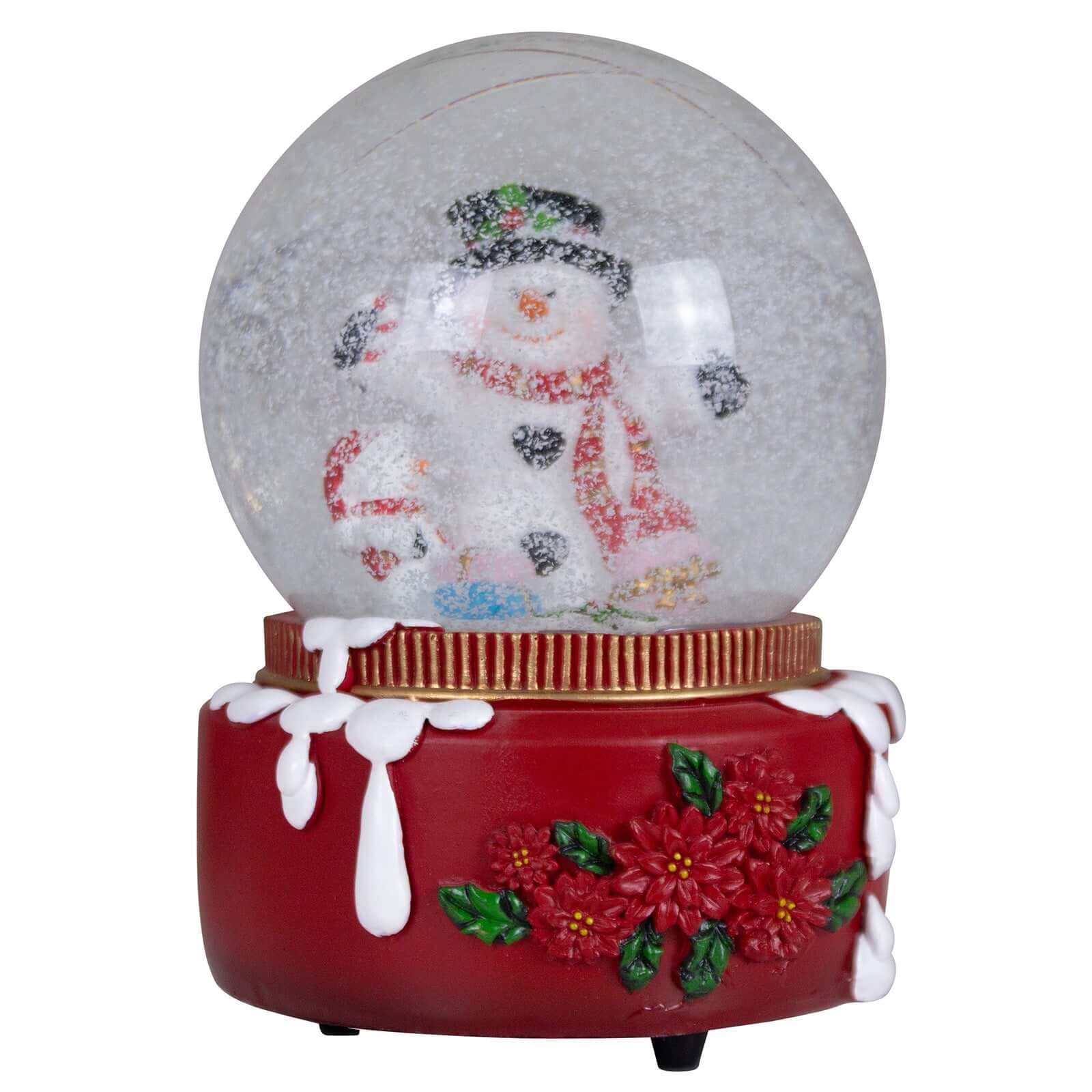 Schneekugeln mit Spieluhr 15cm, 2 Designs im Set