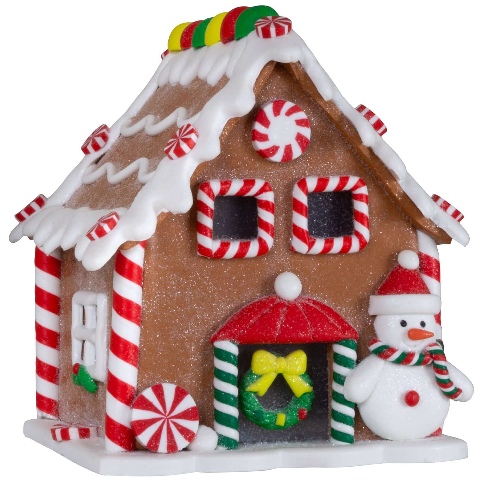 LED Lebkuchenhaus 13cm braun