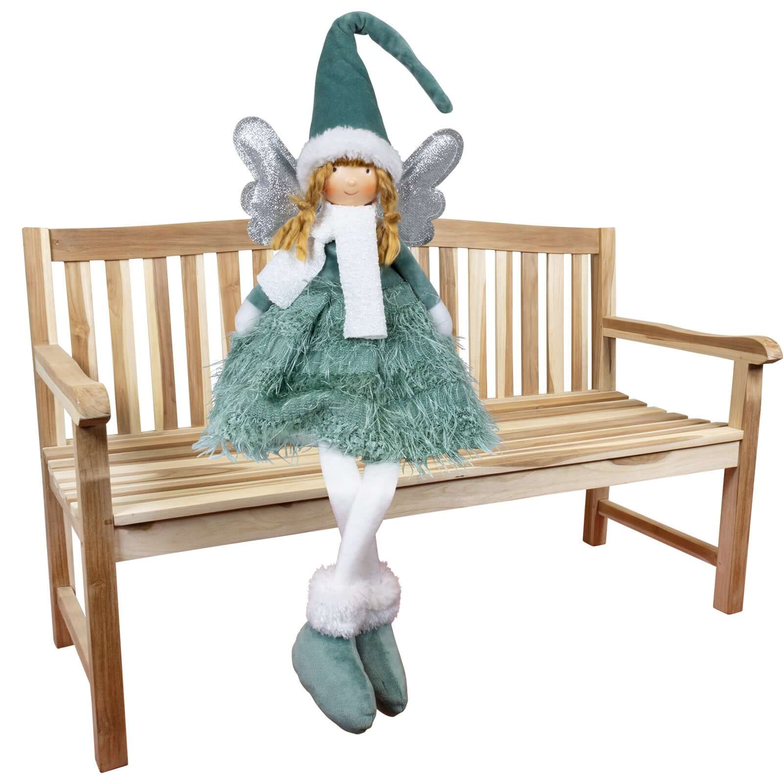 Dekofigur Engel mit LED 26cm (57cm) Kantenhocker