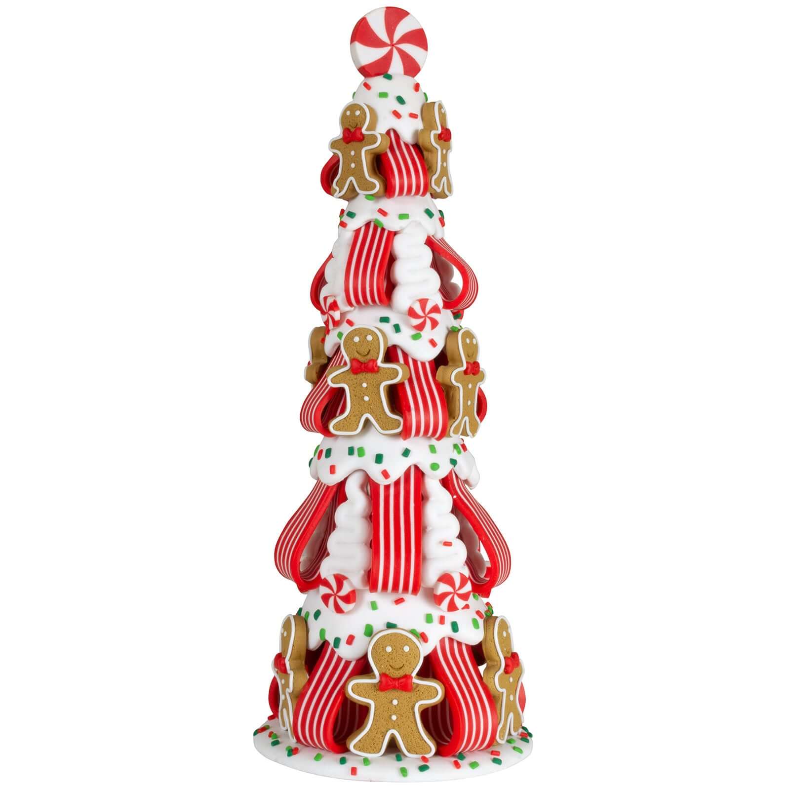 Lebkuchenbaum 30cm braun-weiß-rot