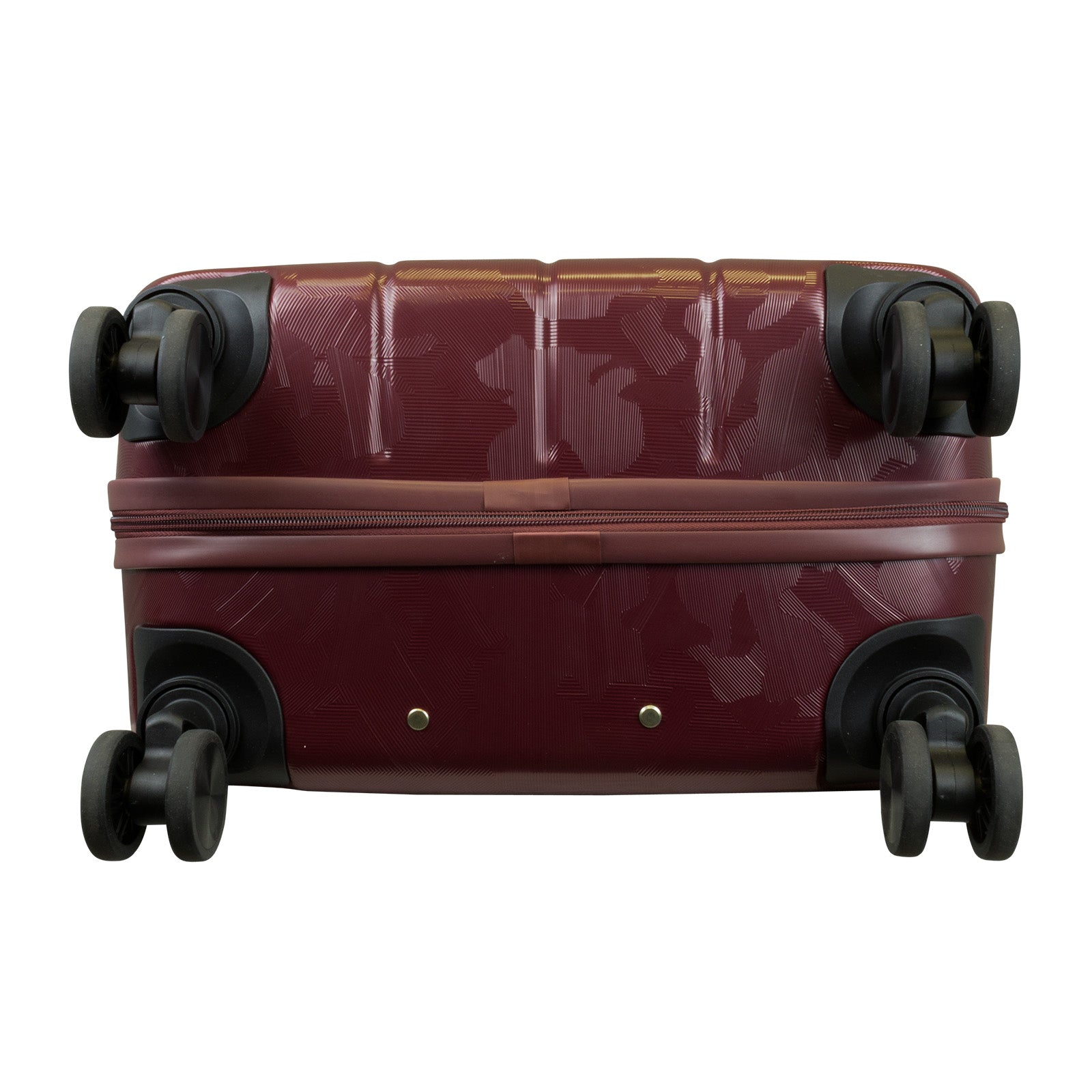 Hartschalen-Kofferset 3tlg Camouflage Flecktarn dunkel-rot