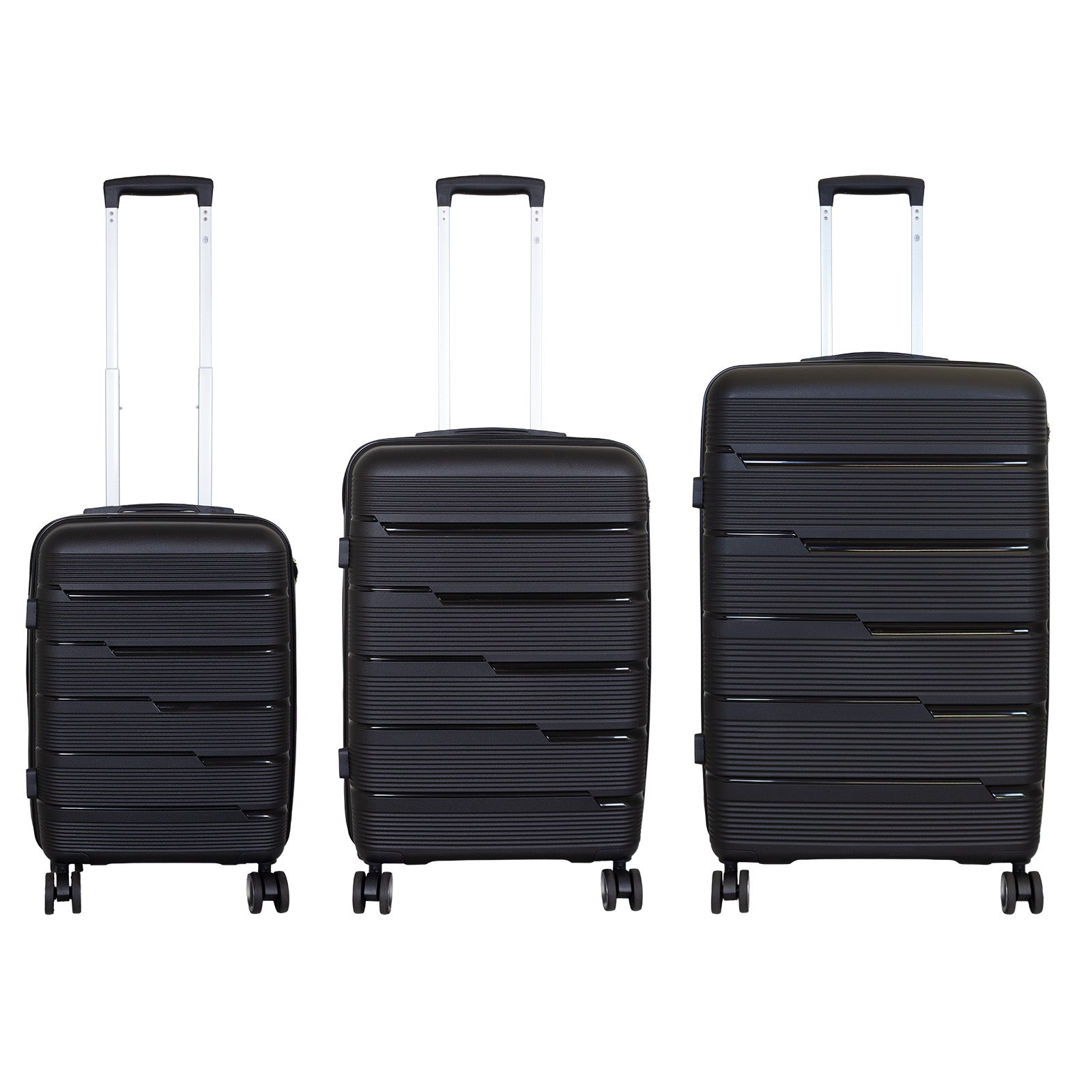 Hartschale PP Reisekoffer Aruba schwarz in 3 Größen