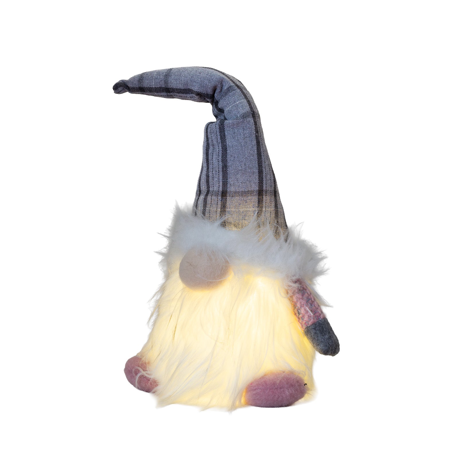 Wichtel mit LED sitzend 24cm (36cm) 2 Designs leuchtet warmweiß