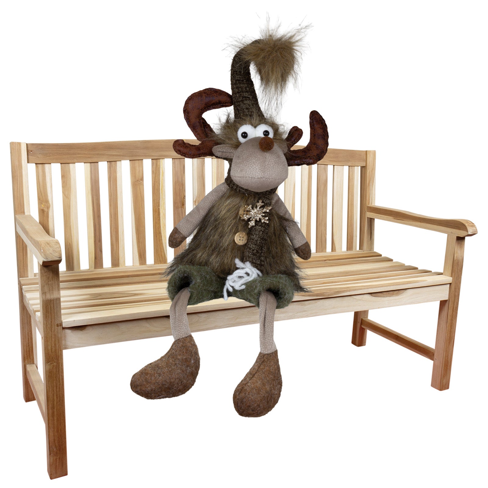 Elch 23cm (52 cm) Kantenhocker - süße Weihnachtsfigur für festliche Stimmung