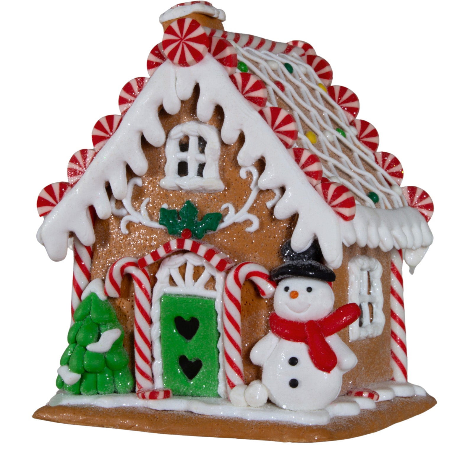 LED Lebkuchenhaus 14cm bunt