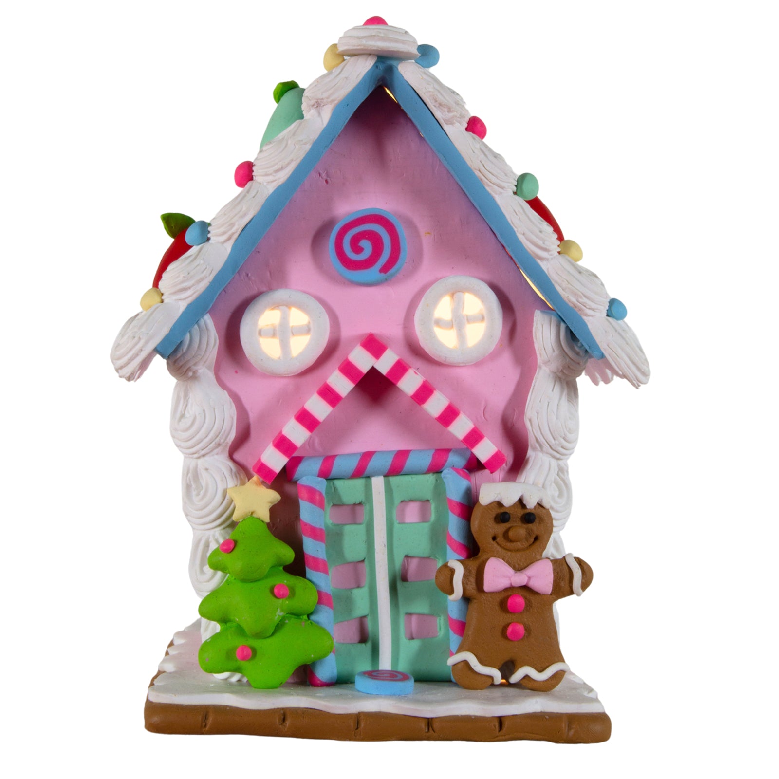 LED Lebkuchenhaus 10cm, 3er Pack mit 3 Designs